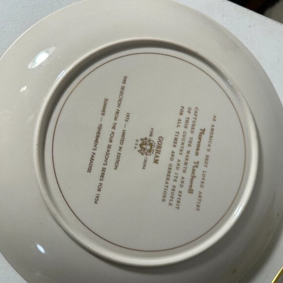 Gorham + Norman Rockwell Set of 3 Collectors Item Plates EUC 1975  China Plate - Picture 7 of 9
